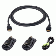 ATEN 2L-7D02UH21X4 Kit de câbles KVM sécurisés HDMI ultra haut débit USB de 1,8 m
