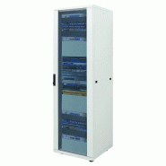 Baie réseau 19 pouces MHT226 avec porte vitrée - 42U - largeur 800 mm - 800 (P) x 800 (L) x 2033 (H) - assemblée - gris - Bravour® Baie réseau 19 pouces MHT226 avec porte vitrée - 42U - largeur 800 mm - 800 (P) x 800 (L) x 2033 (H) - assemblée - gris - Bravour®