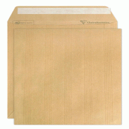 Clairefontaine Boîte de 500 pochettes kraft Adour 162x229/C5, 90 g/m², adhésive avec bande - marron 7742C