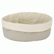 Corbeille à pain Ø20x9,5cm coton beige/gris - par 12