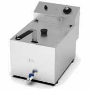 Friteuse table professionnelle en acier inox 8 litres avec robinet ... - PFD8LARC