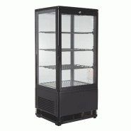 GastroHero Vitrine réfrigérée ECO 78 litres, éclairage LED, 3 grilles, noire - noir KV-78S