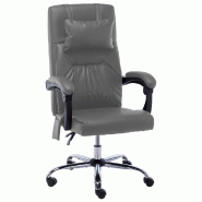 Helloshop26 - Chaise fauteuil siège de bureau informatique étude de massage anthracite similicuir anthracite 02_0024004 - métal 3000214634043