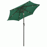 Helloshop26 - Parasol avec lumières led vert 200 x 211 cm aluminium 02_0008096 - vert aluminium 3000433382725
