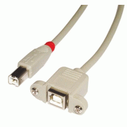 Lindy 31800 USB 2.0 Extension BM/BF 0,5 m Type B Mâle à Type B - 31800