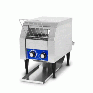 VERTES Grille Pain Toaster Convoyeur Professionnel Acier Inoxydable (1340W, 230V, Pour Toasts et Pains à Hamburgers, 1 Rampe d'Insertion) - argenté