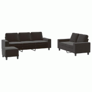 VidaXL Ensemble de canapés 3 pcs noir tissu Modèle Zenith Signature Plus - 3201910