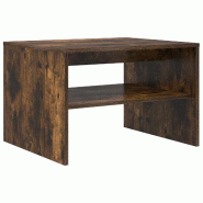 VidaXL Table basse Chêne fumé 60 x 50 x 40 cm Bois d'ingénierie Modèle Atlas Office Compact - 8000272