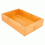 Boîte de présentation pour buffet en bambou naturel 15,5x23x5cm