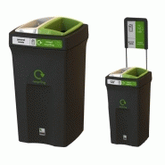 Corbeille de tri Envirobin 100L - Polyéthylène moulé, haute résistance, anti-UV, 1 ou 2 flux personnalisables_1