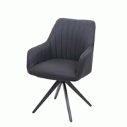 Décoshop26 - Chaise de salle à manger fauteuil de bureau en tissu gris foncé en acier design rétro 04_0002277 - gris 3000265832696 Décoshop26 - Chaise de salle à manger fauteuil de bureau en tissu gris foncé en acier design rétro 04_0002277 - gris 3000265832696