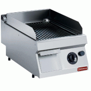 Diamond - Plaque de cuisson gaz, rainurée -TOP- - réf. G17/PR4T-NE - inox AKS-G17/PR4T-NE