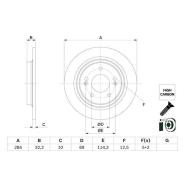 DISQUE DE FREIN BOSCH 0986479G77 - boîte de 2 disques - arrière - type plein DISQUE DE FREIN BOSCH 0986479G77 - boîte de 2 disques - arrière - type plein