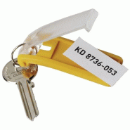 DURABLE Porte-clés Key Clip 65 x 25 x 12 mm 6 pièces - jaune 195704