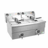 Friteuse de table électrique avec vidange à poser 2 x 10 l puissanc... - PFE102