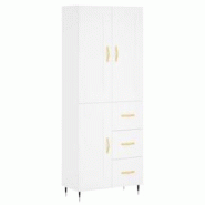 Helloshop26 - Buffet bahut commode armoire meuble de rangement organisateur cuisine salle de séjour salon haut 69,5 x 34 x 180 cm 02_0032756 - 300021