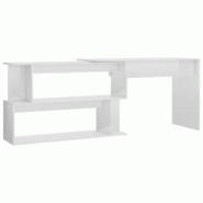 Helloshop26 - Bureau table poste de travail meuble d'ordinateur informatique étude d'angle brillant 200 x 50 x 76 cm bois 02_0023669 - 3000214441979 Helloshop26 - Bureau table poste de travail meuble d'ordinateur informatique étude d'angle brillant 200 x 50 x 76 cm bois 02_0023669 - 3000214441979