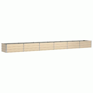Helloshop26 - Jardinière moderne 600 x 80 x 45 cm en acier ivoire pour extérieur intérieur style industriel chic 02_0059153 - acier 3000240976759
