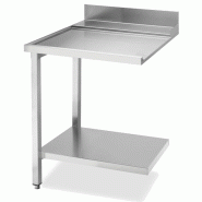 KBS Gastrotechnik KBS Table d'écoulement avec fond et rebord, montage à gauche 700x715x850 mm - inox 20390102
