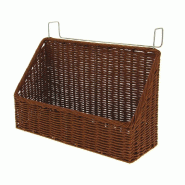 Panière à suspendre polypro chocolat 40x14x30cm - par 8