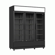 Réfrigérateur 3 portes en verre noir fcu-1200 bl l1600 7455.2115 COMBISTEEL