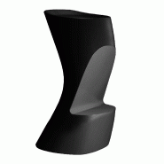 Tabouret haut design in & out NOMA - noir