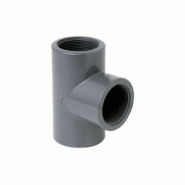 Te 90° PVC taraude PN 16 - Référence 01TFVB - Diamètres disponibles de 1/2" à 4"