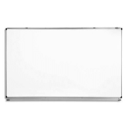 Ulmann tableau mural en acier émaillé blanc, effaçable à sec, porte-accessoires - format : 200 x 106 cm