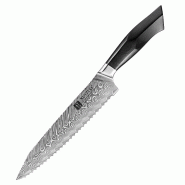 XinZuo - Couteau à Pain Damas - Série B32 Feng - multicolore B32-MB