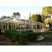 Abri piscine haut Moorea 4 - fixe en aluminium T6 et inox 316L avec toiture en double équerrage_1