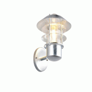 Applique murale extérieure E27 argent zinc diffuseur verre IP44 - Trio - RUVUMA - gris 4017807687699