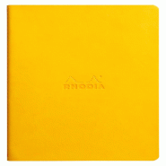 Carnet souple Rhodiarama jonquille A5, 64p./32 feuilles ivoire 90 g/m² piquées, ligné - jaune 116416C