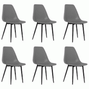 Décoshop26 - Set de 6 chaises de salle à manger en polypropylène et métal noir DEC025689 - noir 3000255387748 Décoshop26 - Set de 6 chaises de salle à manger en polypropylène et métal noir DEC025689 - noir 3000255387748