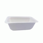 ECOLOMIQUE - 100 Pcs - Barquette scellable pulpe laminée PLA - 137x95 mm, Hauteur: 45 mm - ECO210TMFP37 - blanc Bagasse ECO210TMFP37 ECOLOMIQUE - 100 Pcs - Barquette scellable pulpe laminée PLA - 137x95 mm, Hauteur: 45 mm - ECO210TMFP37 - blanc Bagasse ECO210TMFP37