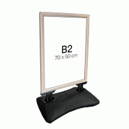 Edimeta Panneau CadroClic 4 Ressorts B2 70x50 + Base Lestable Aspect Bois - beige aluminium 215327NH