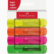 FABER CASTELL Faber-Castell 254644 - Pack de 4 surligneurs Textliner 1546 - Tons néon - 254644