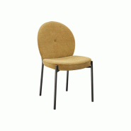 Lot de 2 sièges de réunion Cadi structure acier et tissu personnalisable