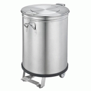 Matériel HORECA Poubelle en Inox de 50 Litres 350mm∅ - GB-50 - gris inox GB-50