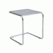 Oviala Business Oviala Table basse carrée L50 cm en métal et en verre noir - noir verre 114452