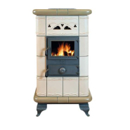 Poêle à bois caloristar tout habillé de faïence pour un chauffage au bois confortable -  lunelle