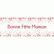 Affiche fête d/mères  115 x 40  cm recto pluie de coeurs