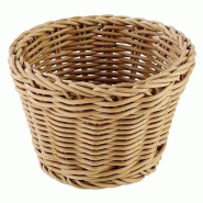 APS Panier, rond/ Corbeille à pain/à fruitsØ 13 cm, H : 10 cm - beige plastique 50621