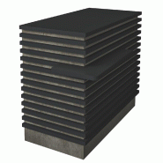 Comptoir Tasseau G finition béton et gris anthracite L120xP58xH100cm