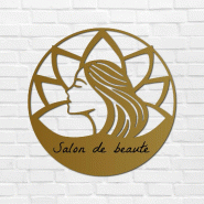 Enseigne salon de beauté option LED - Vert Jade_0