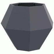 Helloshop26 - Jardinière rectangulaire pratique pour jardin terrasse 75 x 75 x 60 cm en acier anthracite 02_0053108 - acier 3000237763867