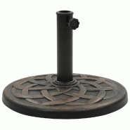 Helloshop26 - Pied base socle rond de parasol résine diamètre  38 et 48 mm  11 kg bronze 2202083 - 3002493999639