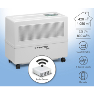 Humidificateur à évaporation avec lampe UV permettant de supprimer les germes et les bactéries du réservoir d'eau - B 500 Radio