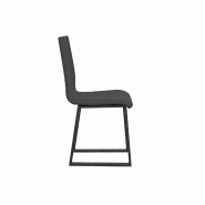 Itamoby Chaise Baffy Pieds anthracite Coussin gris 11 (type Tecno) - gris VESEDBAFFSOFT-11