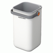 Joybos - Poubelle avec Séparation Sec et Humide pour Cuisine - blanc plastique JOB304