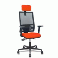 Piqueras y Crespo Silla Bormate asincro malla negra asiento bali naranja oscuro brazos 2D ruedas 65mm cabecero regulable - orange multi-matériau 405A Piqueras y Crespo Silla Bormate asincro malla negra asiento bali naranja oscuro brazos 2D ruedas 65mm cabecero regulable - orange multi-matériau 405A
